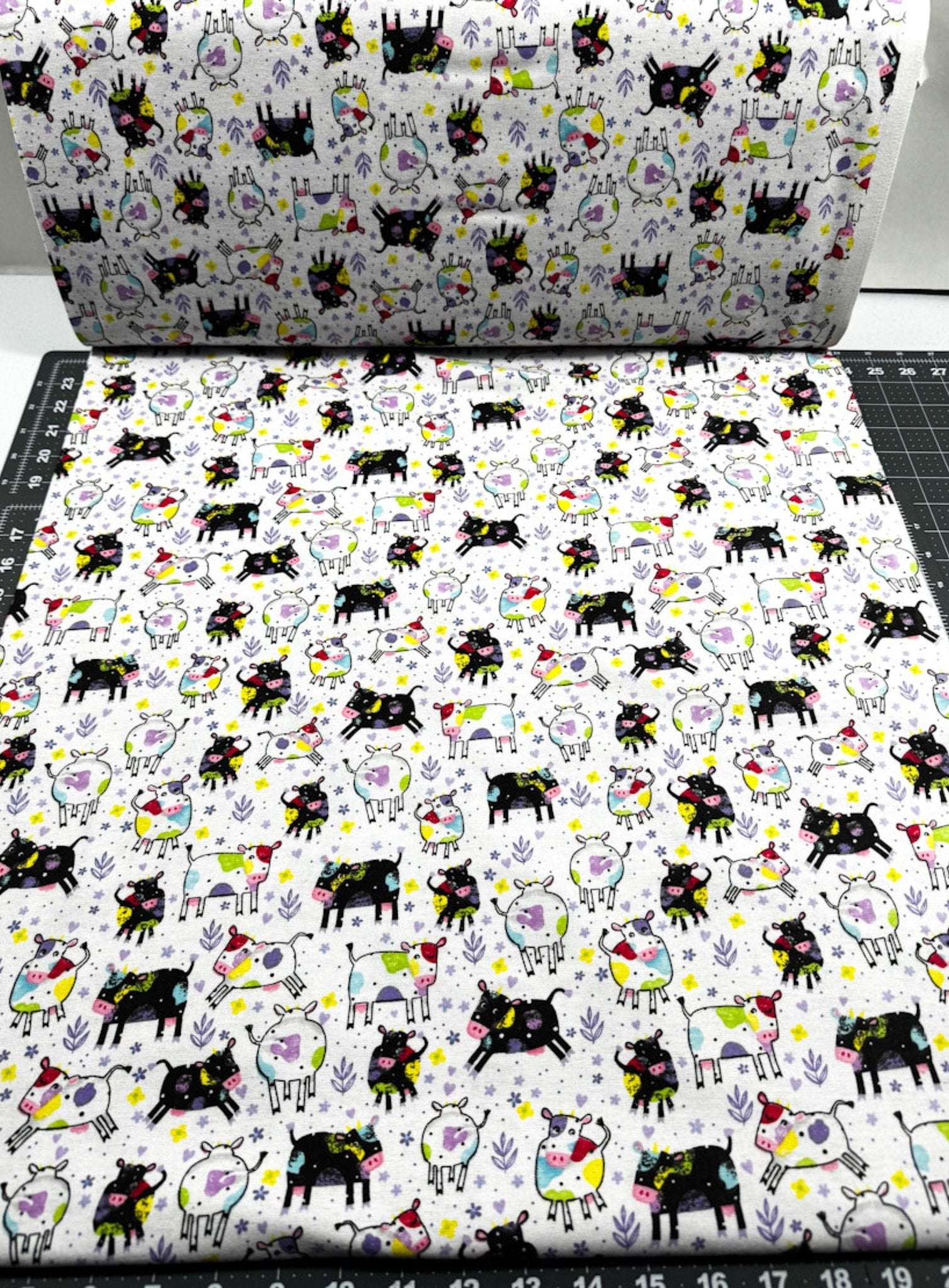 Cute Spotted Cows FLANNEL 44 - 7992 Fun Cows - Mary Jo Fabrics