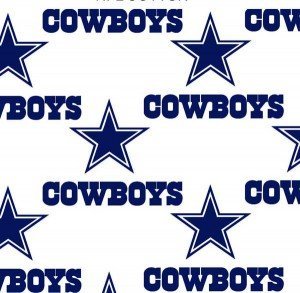 Dallas Cowboys fabric 1040 - White NFL Cotton Fabric - Mary Jo Fabrics