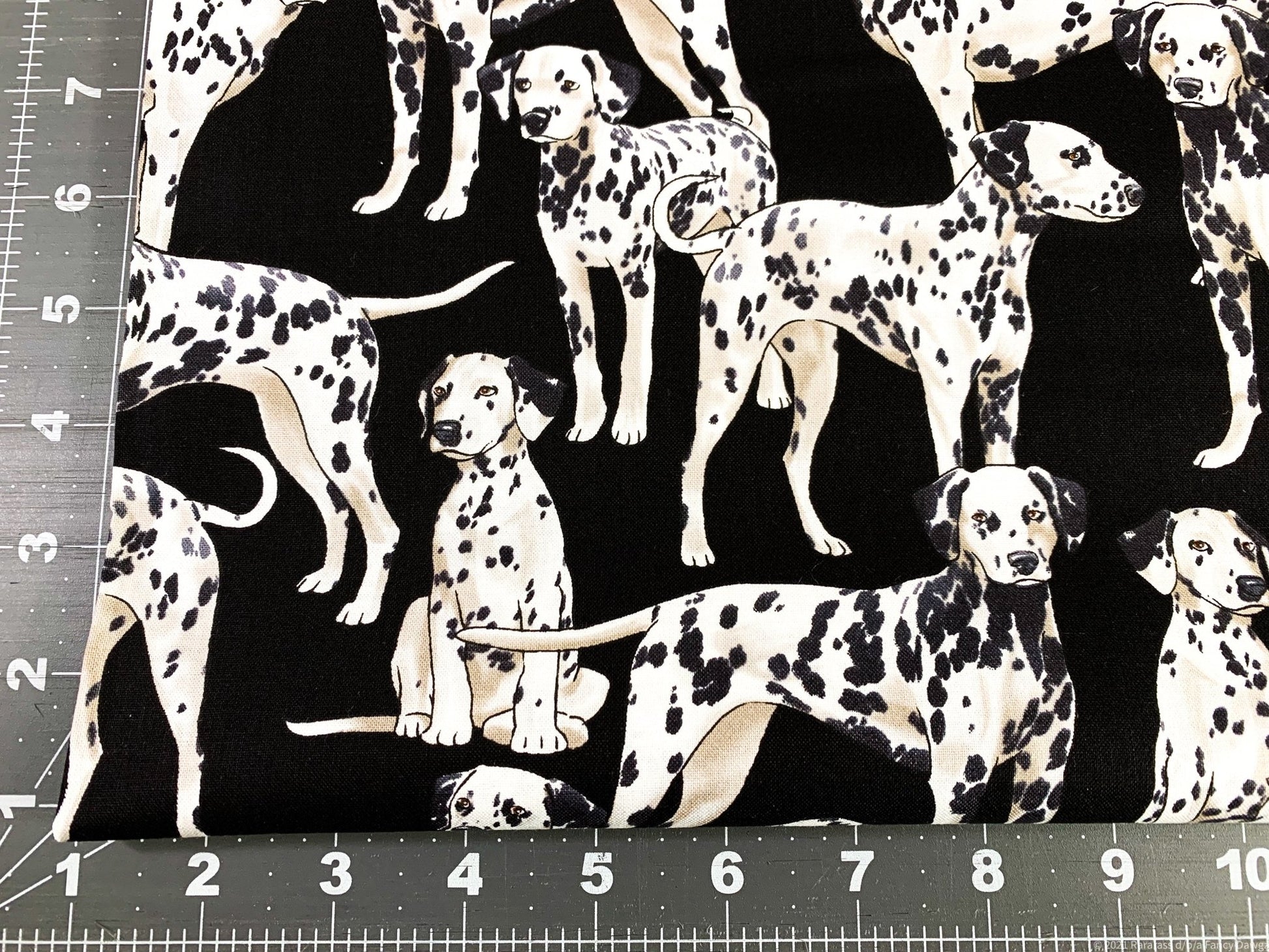 Dalmatian dog fabric C3047 dog cotton fabric - Mary Jo Fabrics