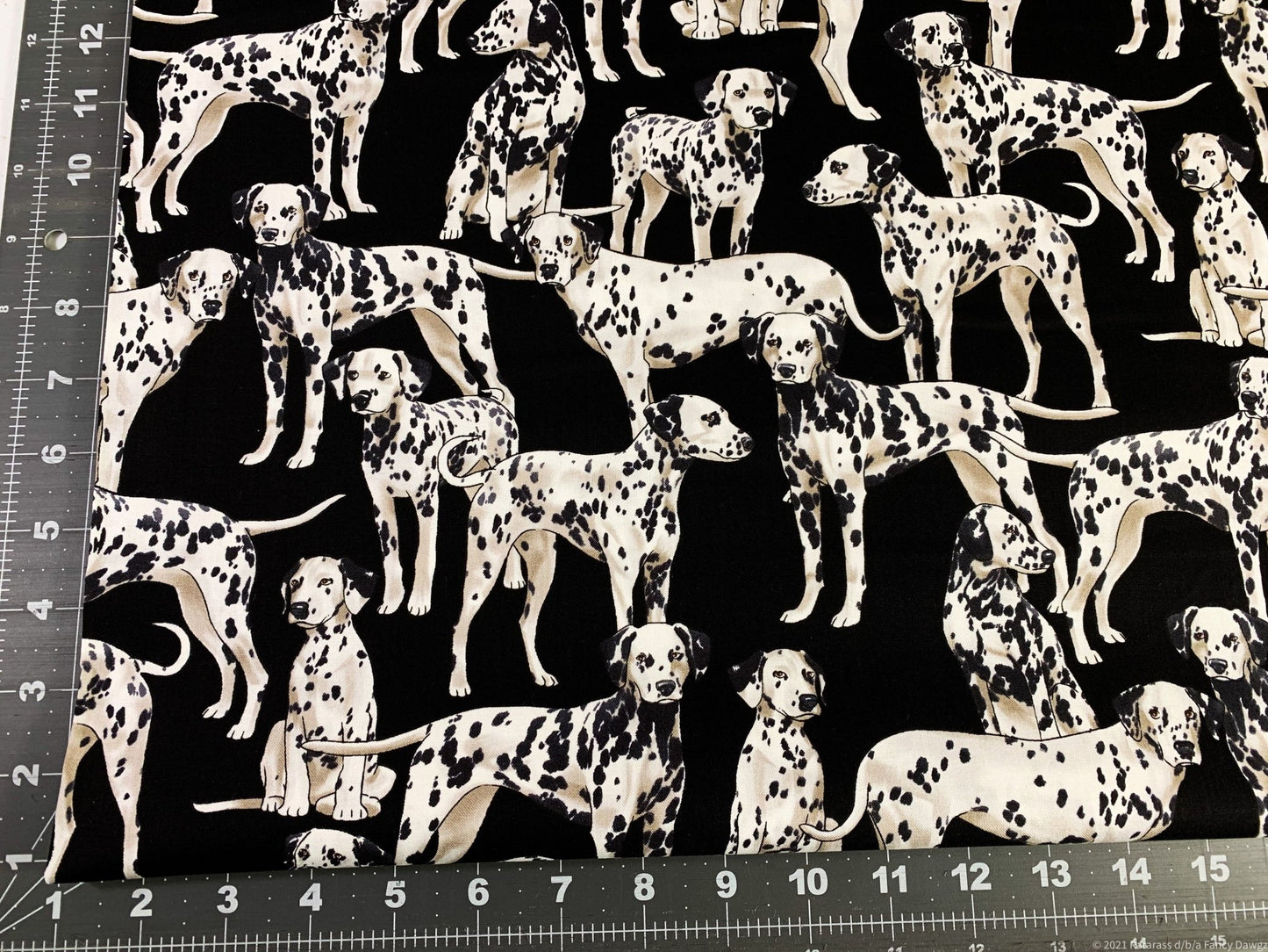 Dalmatian dog fabric C3047 dog cotton fabric - Mary Jo Fabrics