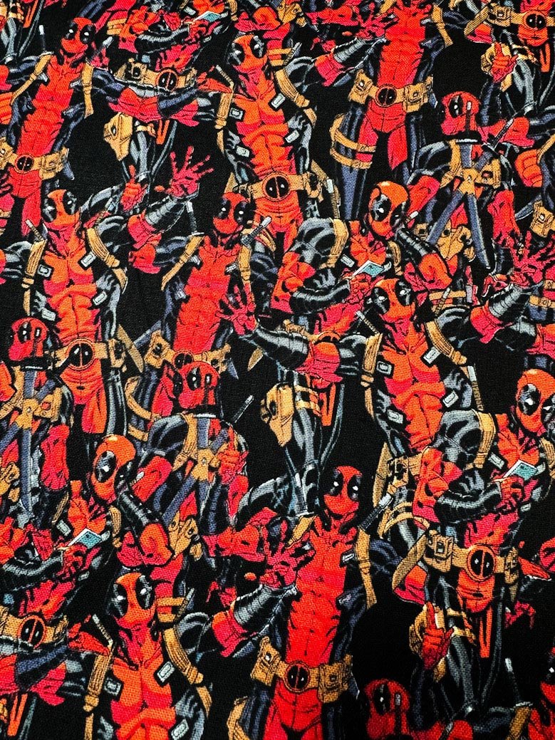 Deadpool fabric Mr Deadpool cotton fabric Marvel - Mary Jo Fabrics