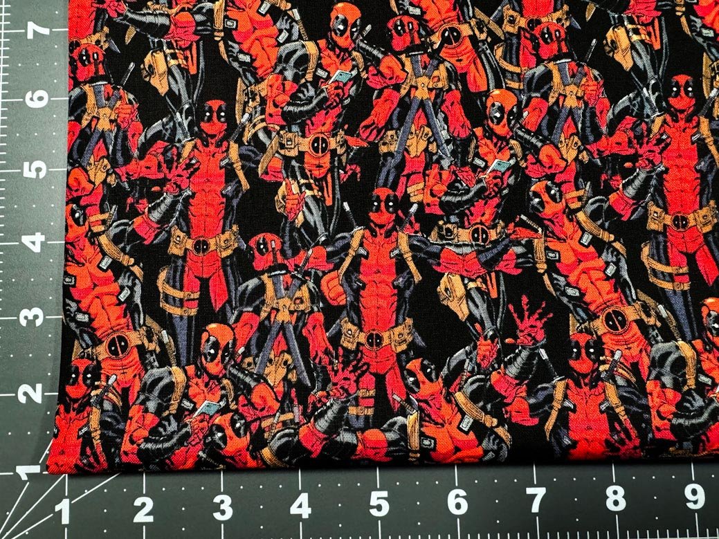 Deadpool fabric Mr Deadpool cotton fabric Marvel - Mary Jo Fabrics