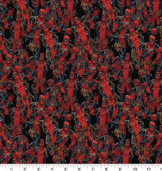 Deadpool fabric Mr Deadpool cotton fabric Marvel - Mary Jo Fabrics