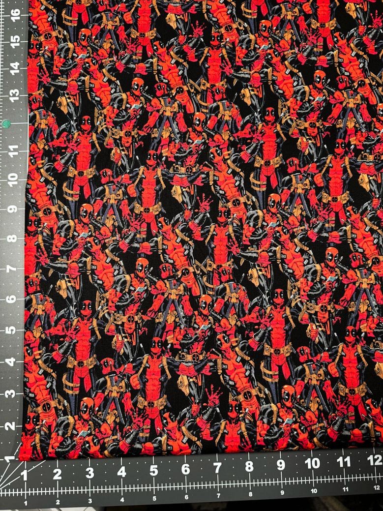 Deadpool fabric Mr Deadpool cotton fabric Marvel - Mary Jo Fabrics