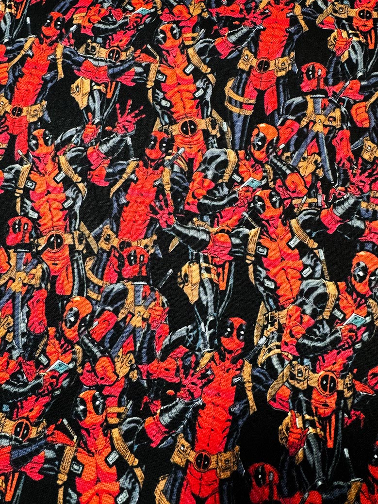 Deadpool fabric Mr Deadpool cotton fabric Marvel