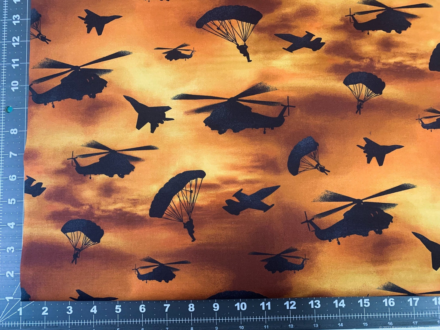 Defenders of Freedom planes fabric 10961 helicopter cotton fabric - Mary Jo Fabrics