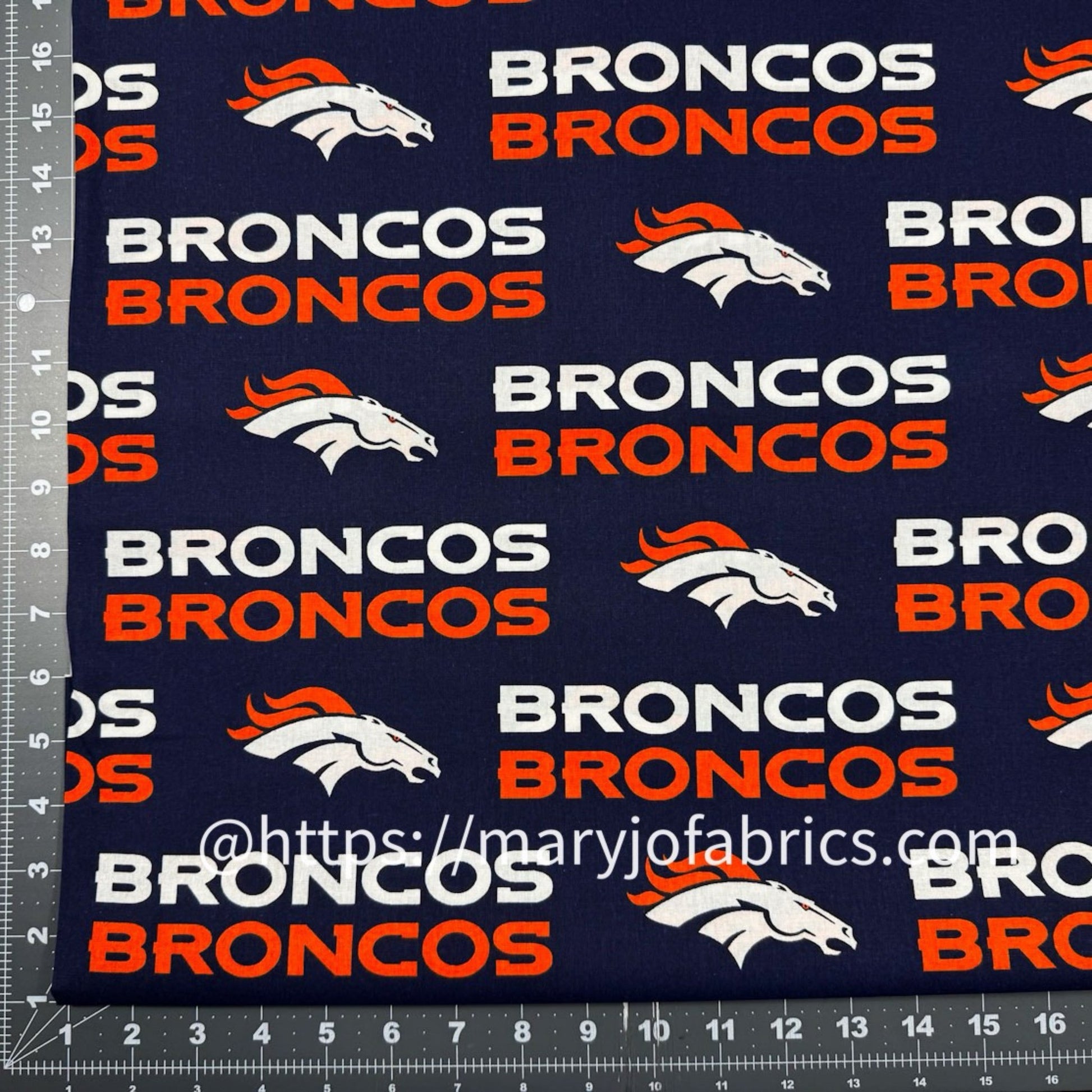 Denver Broncos Fabric 2507 - D NFL Cotton Fabric - Mary Jo Fabrics