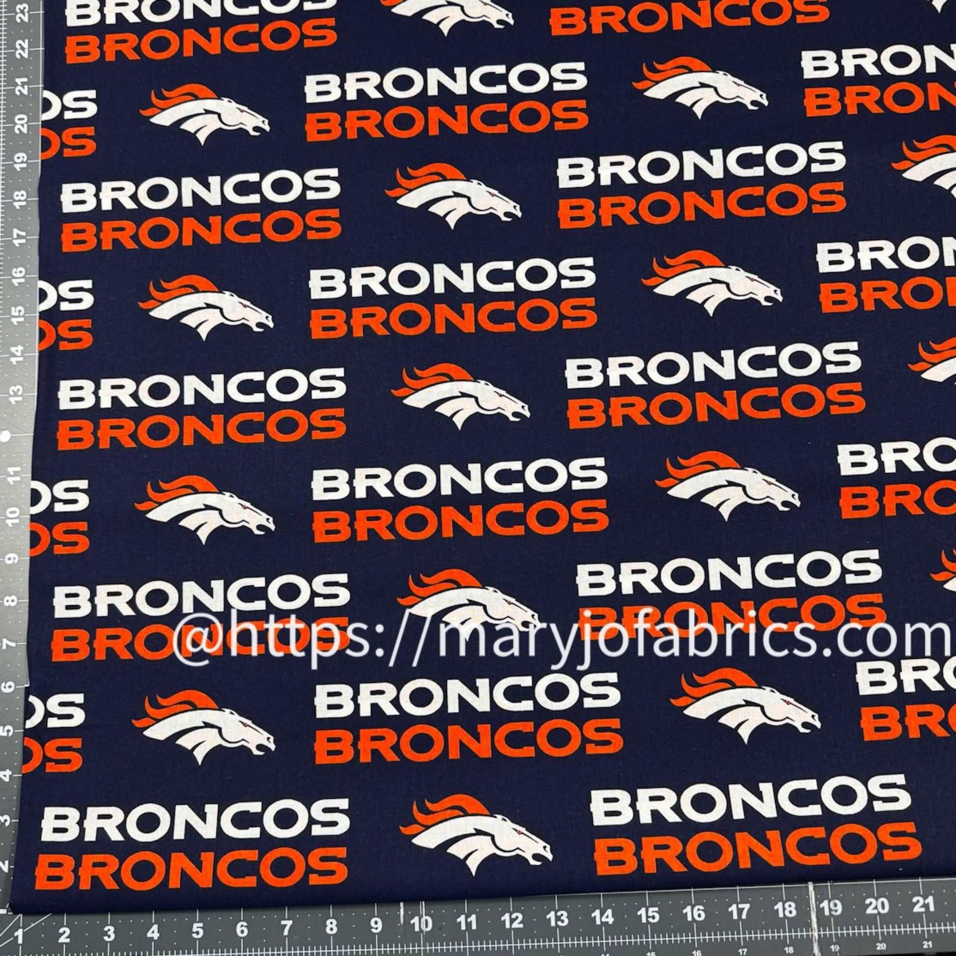 Denver Broncos Fabric 2507 - D NFL Cotton Fabric - Mary Jo Fabrics