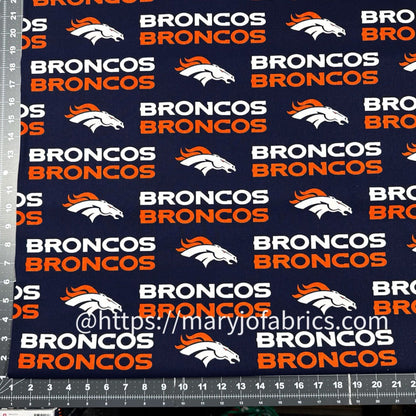 Denver Broncos Fabric 2507 - D NFL Cotton Fabric - Mary Jo Fabrics