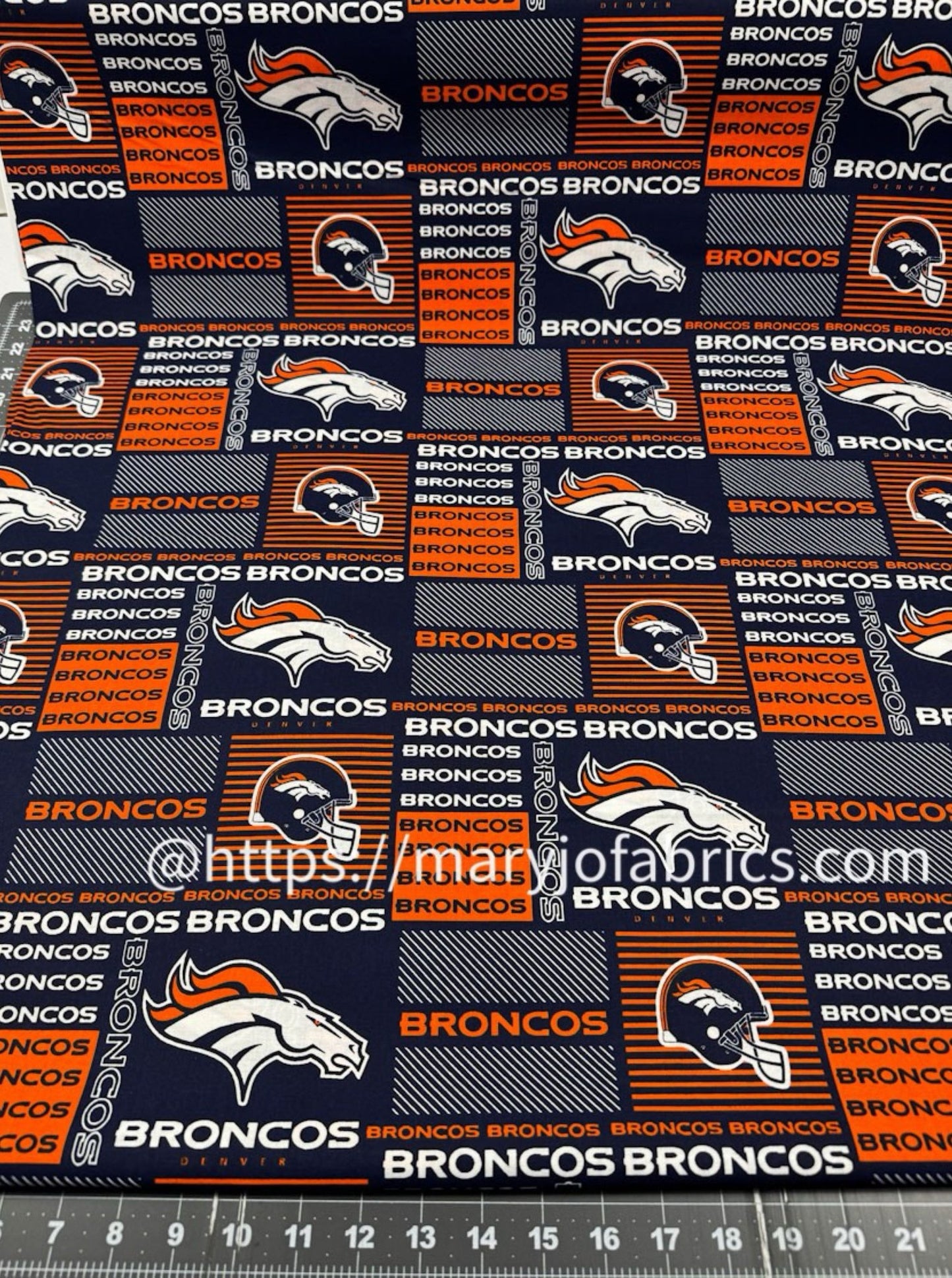 Denver Broncos Fabric 6422 - D NFL Cotton Fabric - Mary Jo Fabrics