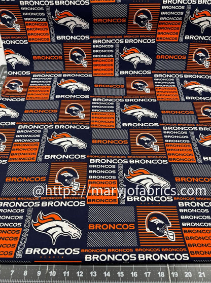 Denver Broncos Fabric 6422 - D NFL Cotton Fabric - Mary Jo Fabrics