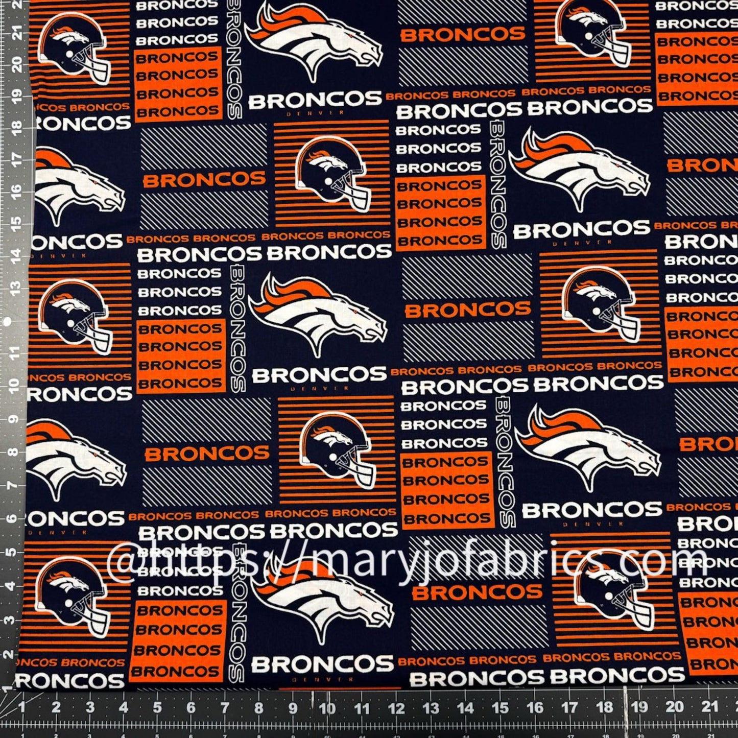 Denver Fabric 6422 - D NFL Cotton Fabric - Mary Jo Fabrics