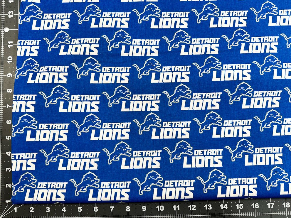 Detroit Lions NFL Cotton fabric 14727D Detroit lion fabric - Mary Jo Fabrics