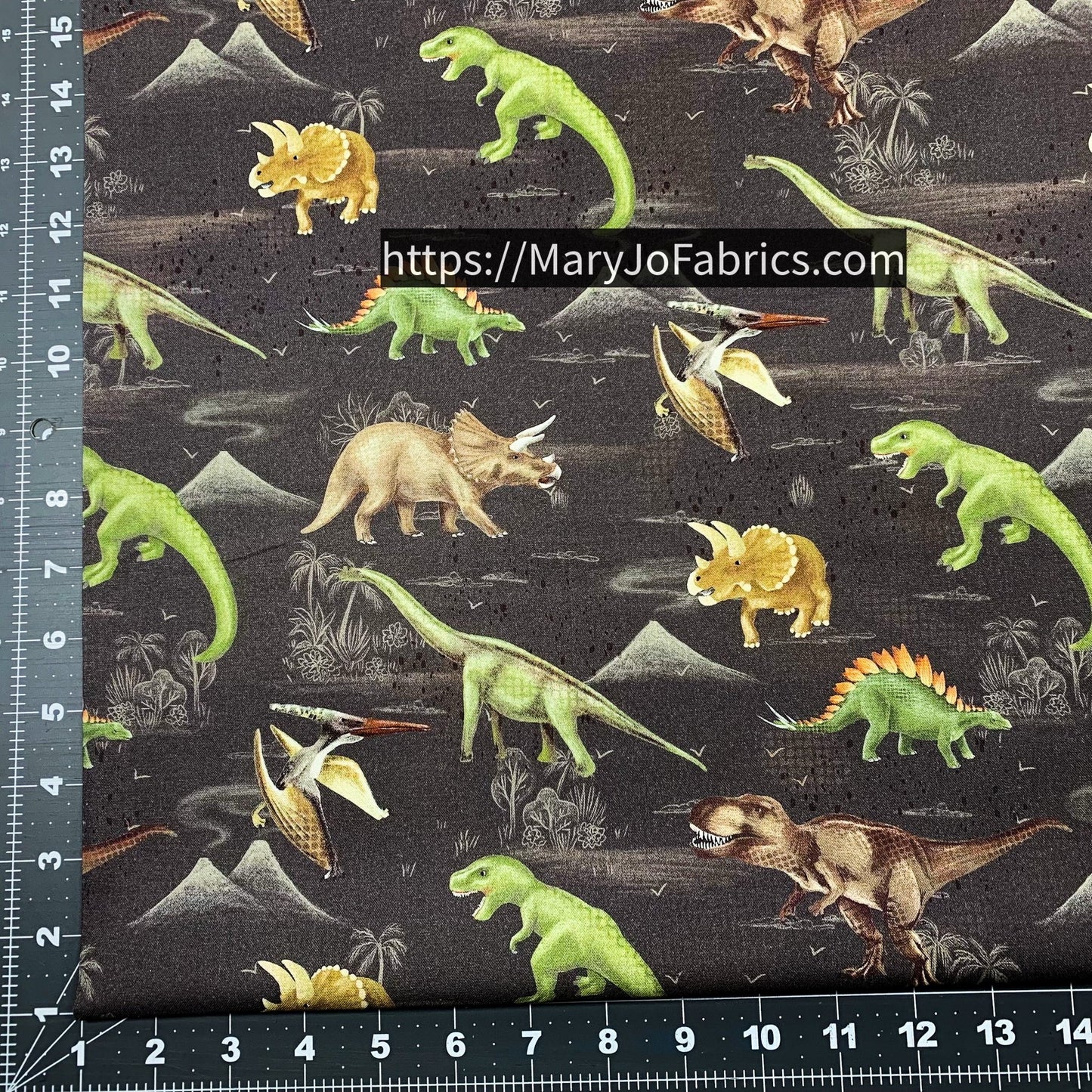 Dinosaur fabric 24149 Trail of Dinos Prehistoric Pack - Mary Jo Fabrics