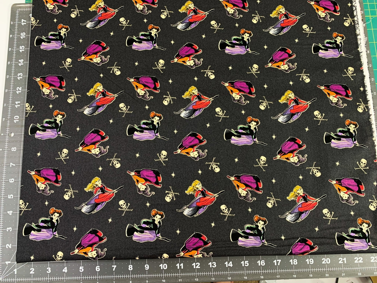 Disney Hocus Pocus fabric Sanderson Witches on brooms - Mary Jo Fabrics