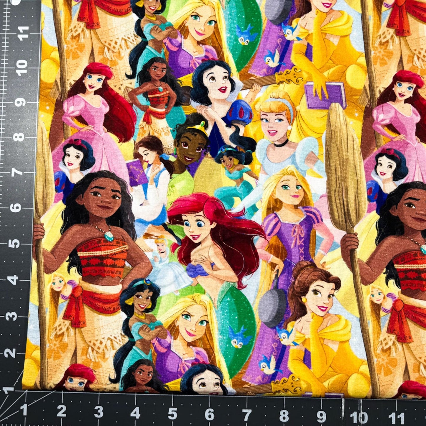 Disney Princess Cotton Fabric 80523 Princesses Packed - Mary Jo Fabrics