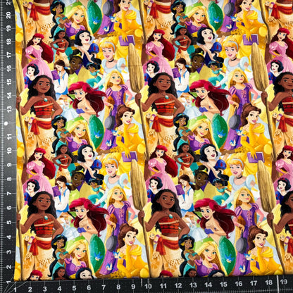 Disney Princess Cotton Fabric 80523 Princesses Packed - Mary Jo Fabrics