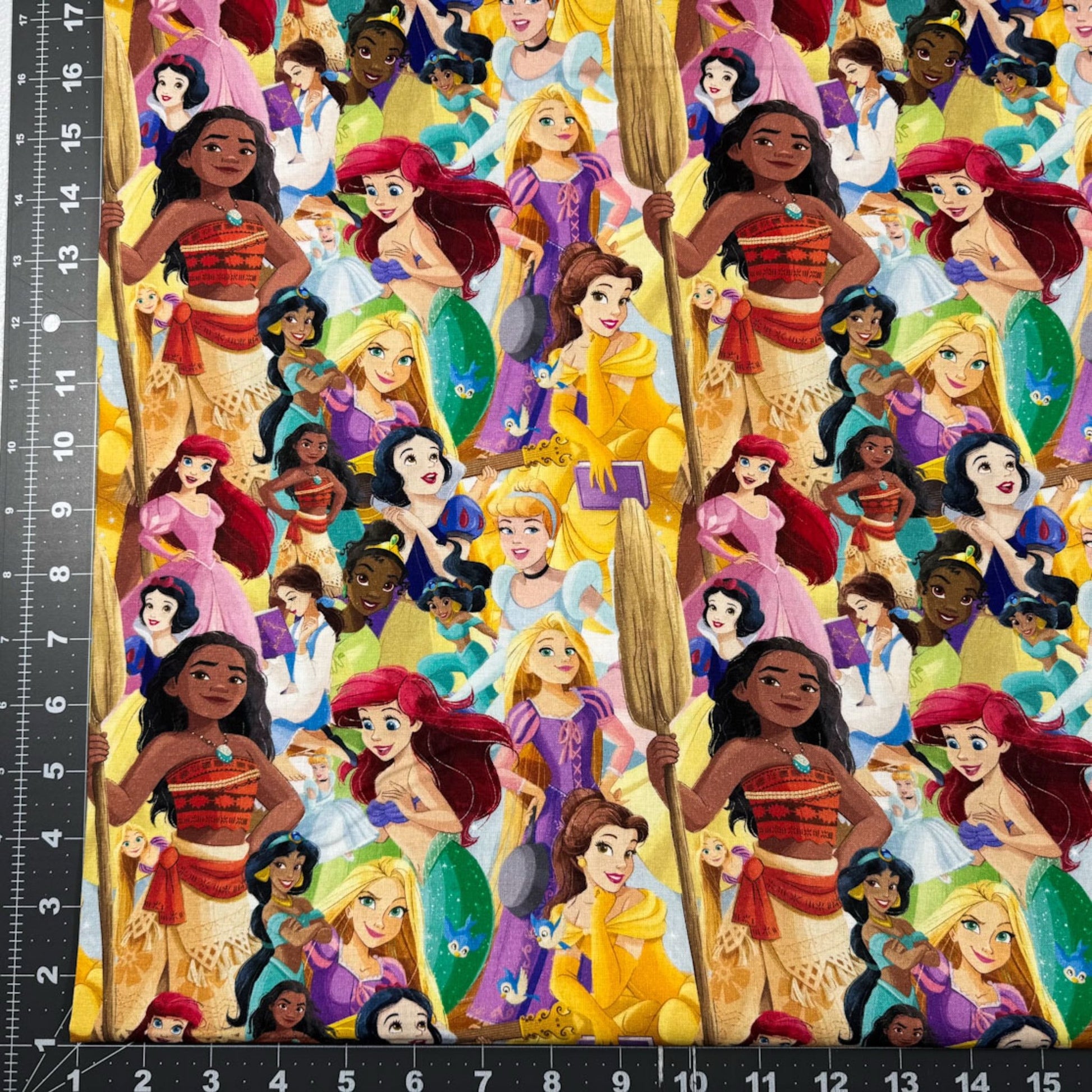 Disney Princess Cotton Fabric 80523 Princesses Packed - Mary Jo Fabrics