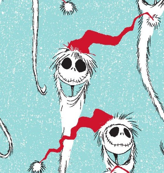 Disney Santa Jack Skellington fabric 77950 Nightmare Before Christmas - Mary Jo Fabrics