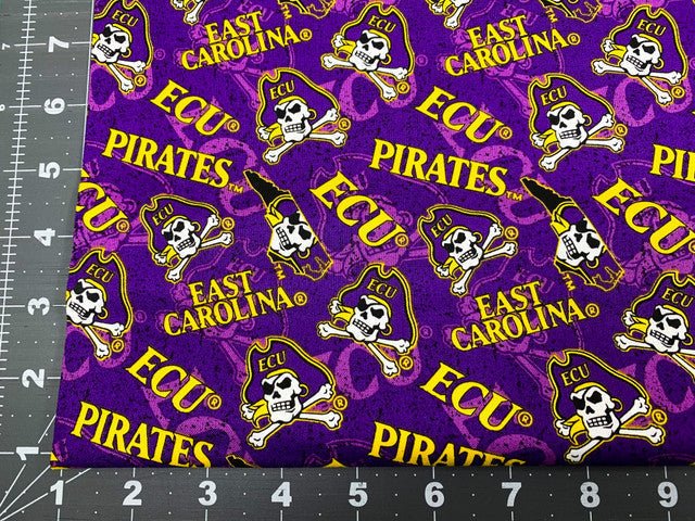 ECU fabric ECU1178 college fabric ECU Pirates - Mary Jo Fabrics