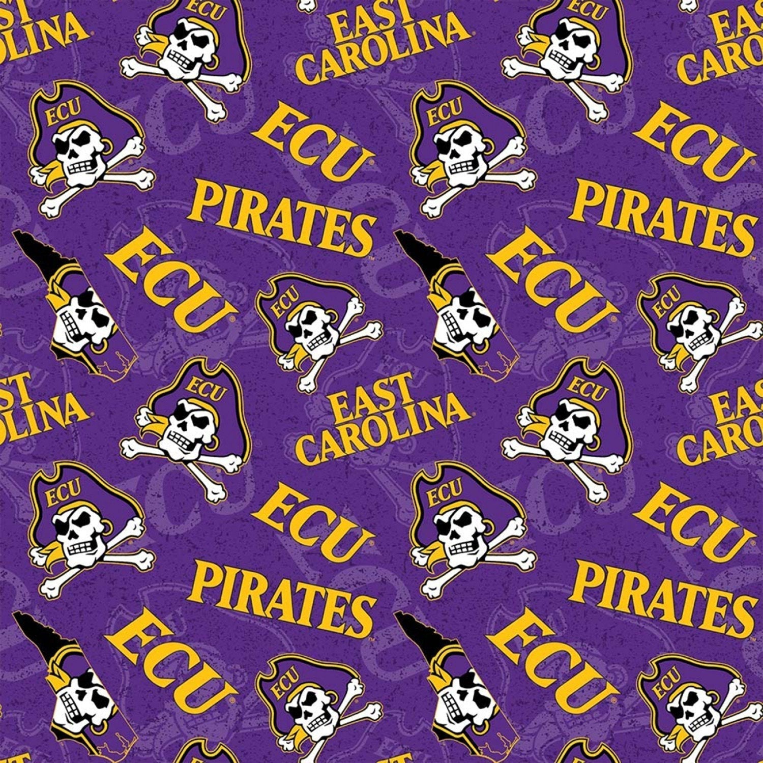 ECU fabric ECU1178 college fabric ECU Pirates - Mary Jo Fabrics