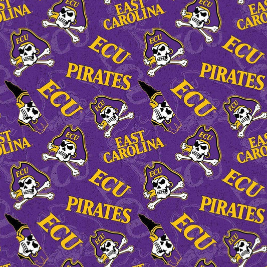 ECU fabric ECU1178 college fabric ECU Pirates - Mary Jo Fabrics