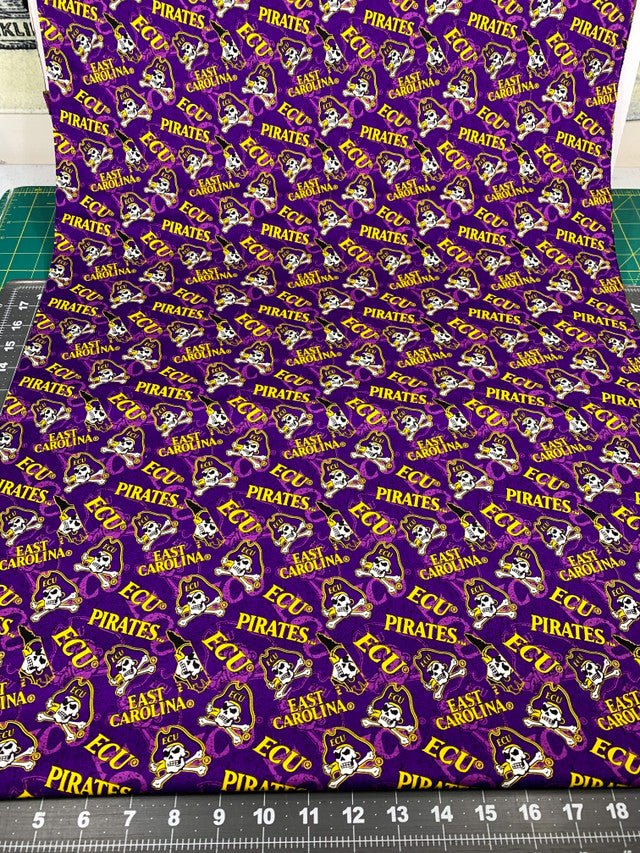 ECU fabric ECU1178 college fabric ECU Pirates - Mary Jo Fabrics