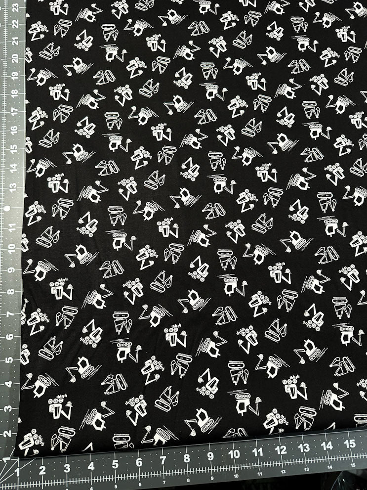 excavator heavy equipment fabric for boys 2119 - Mary Jo Fabrics