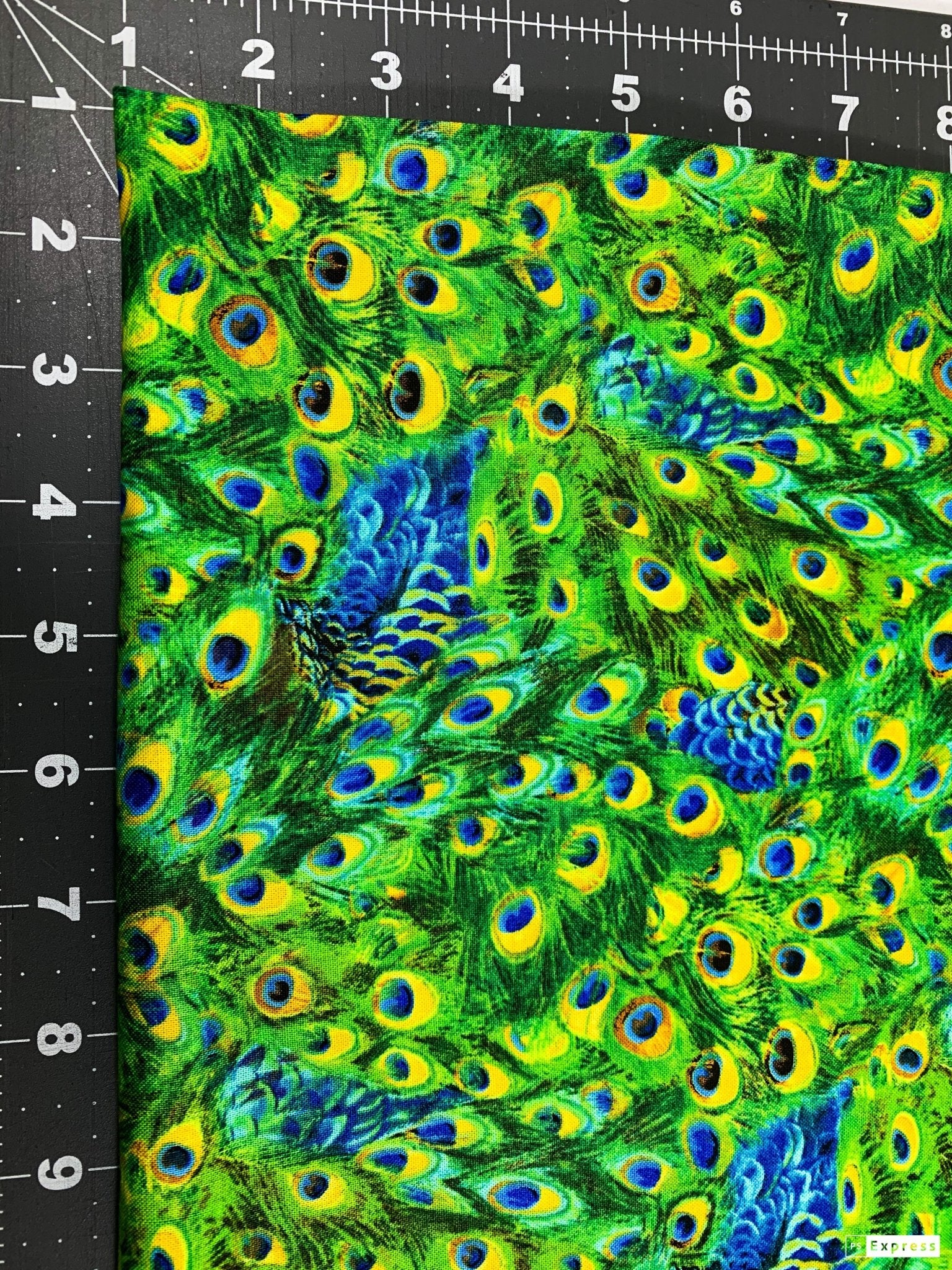 Exotica Peacock feather fabric 589 peacocks fabric - Mary Jo Fabrics