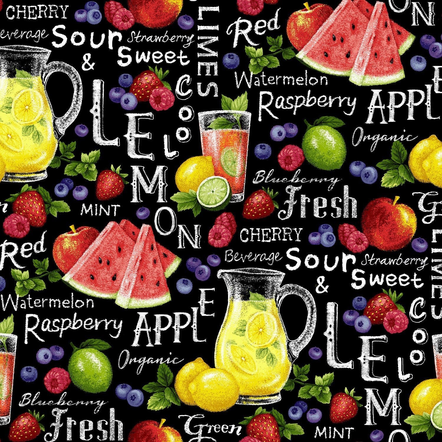 Farmer John's Garden Party Lemonade Cotton fabric - Mary Jo Fabrics