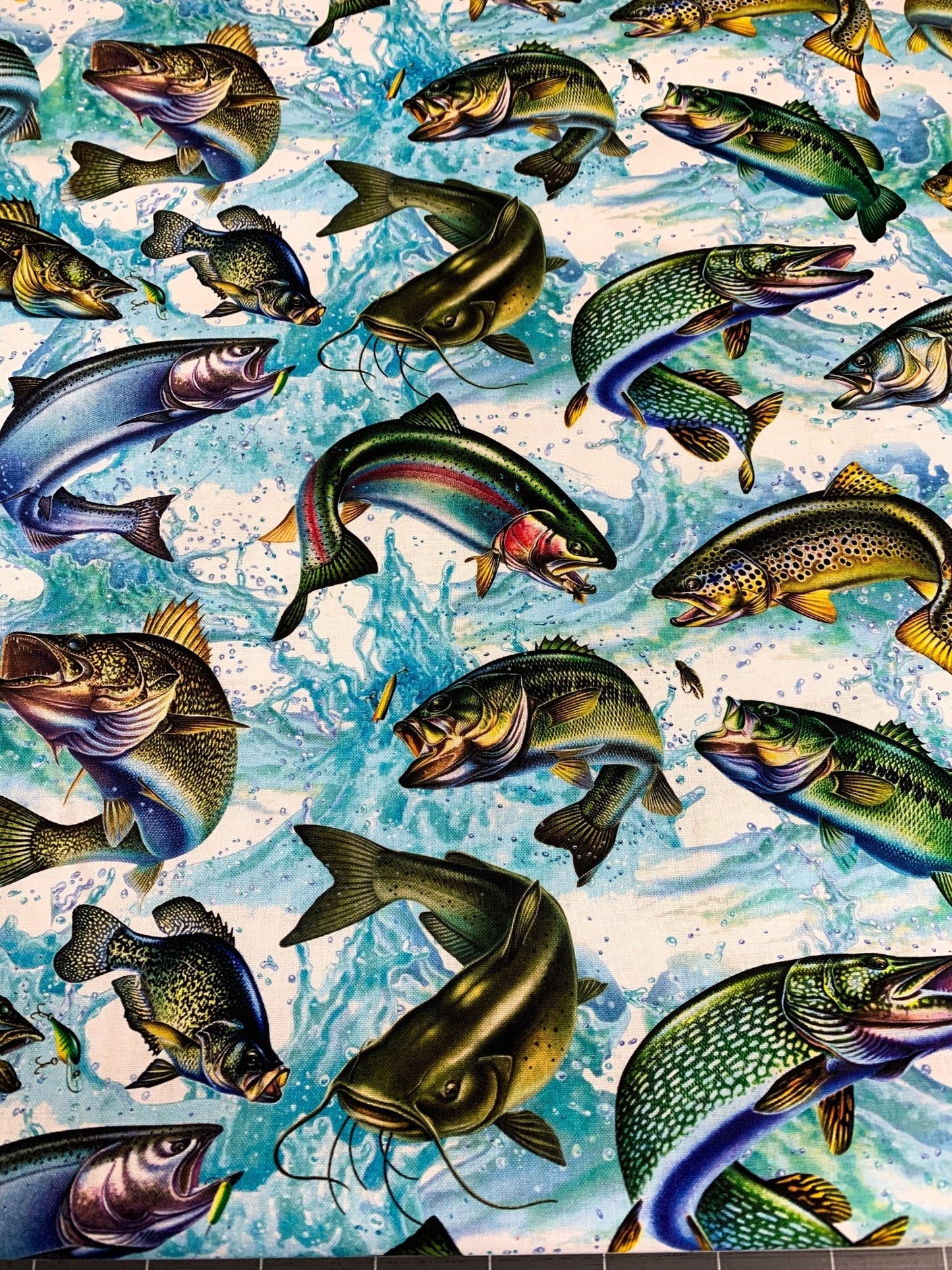 Freshwater Fish fabric JQ - 0054 - 9C Fish cotton fabric - Mary Jo Fabrics