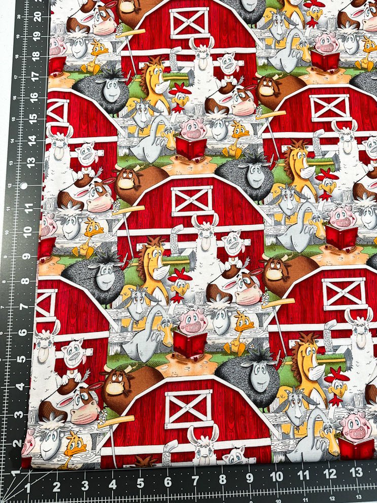 Fun Barnyard Animal fabric Old MacDonald had a Farm fabric - Mary Jo Fabrics