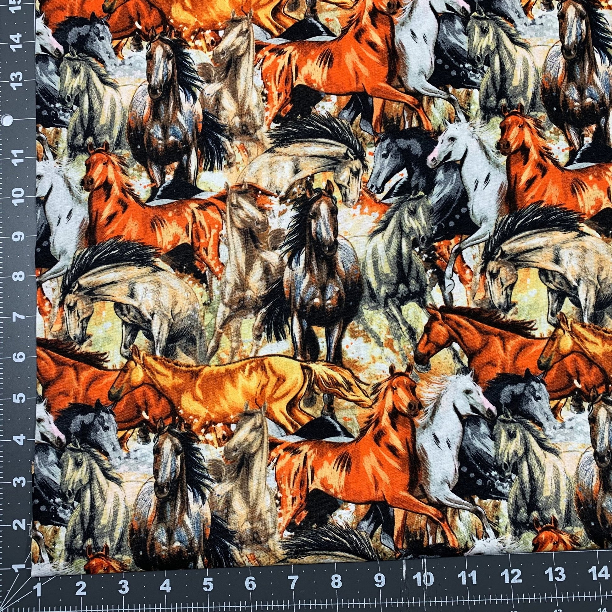 Yellowstone Horses Fabric DX4179 Cowboy Cotton Fabric - Mary Jo Fabrics