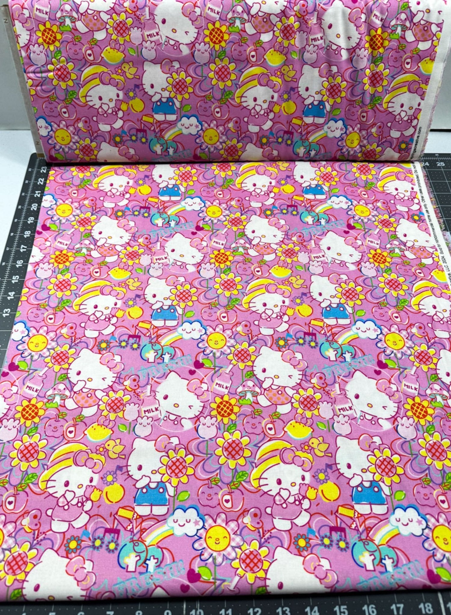 Garden Doodle Hello Kitty Fabric 77658 Sanrio - Mary Jo Fabrics