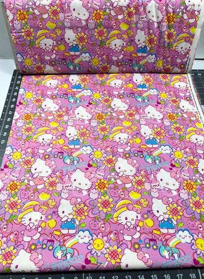 Garden Doodle Hello Kitty Fabric 77658 Sanrio - Mary Jo Fabrics