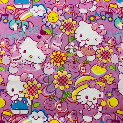 Garden Doodle Hello Kitty Fabric 77658 Sanrio - Mary Jo Fabrics