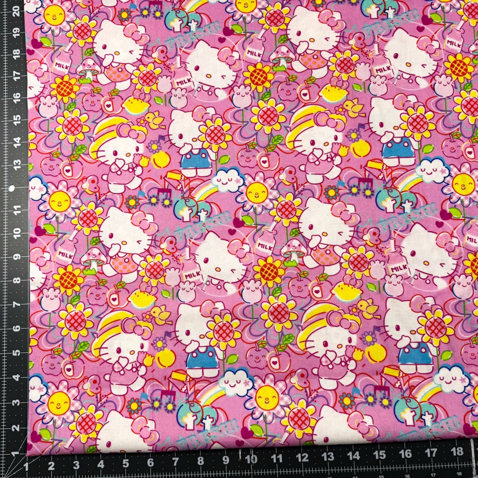 Garden Doodle Hello Kitty Fabric 77658 Sanrio - Mary Jo Fabrics