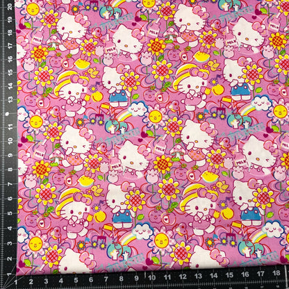 Garden Doodle Hello Kitty Fabric 77658 Sanrio - Mary Jo Fabrics