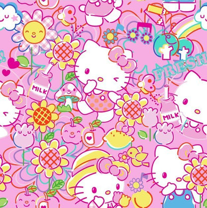Garden Doodle Hello Kitty Fabric 77658 Sanrio - Mary Jo Fabrics