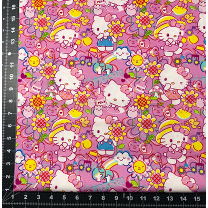 Garden Doodle Hello Kitty Fabric 77658 Sanrio - Mary Jo Fabrics