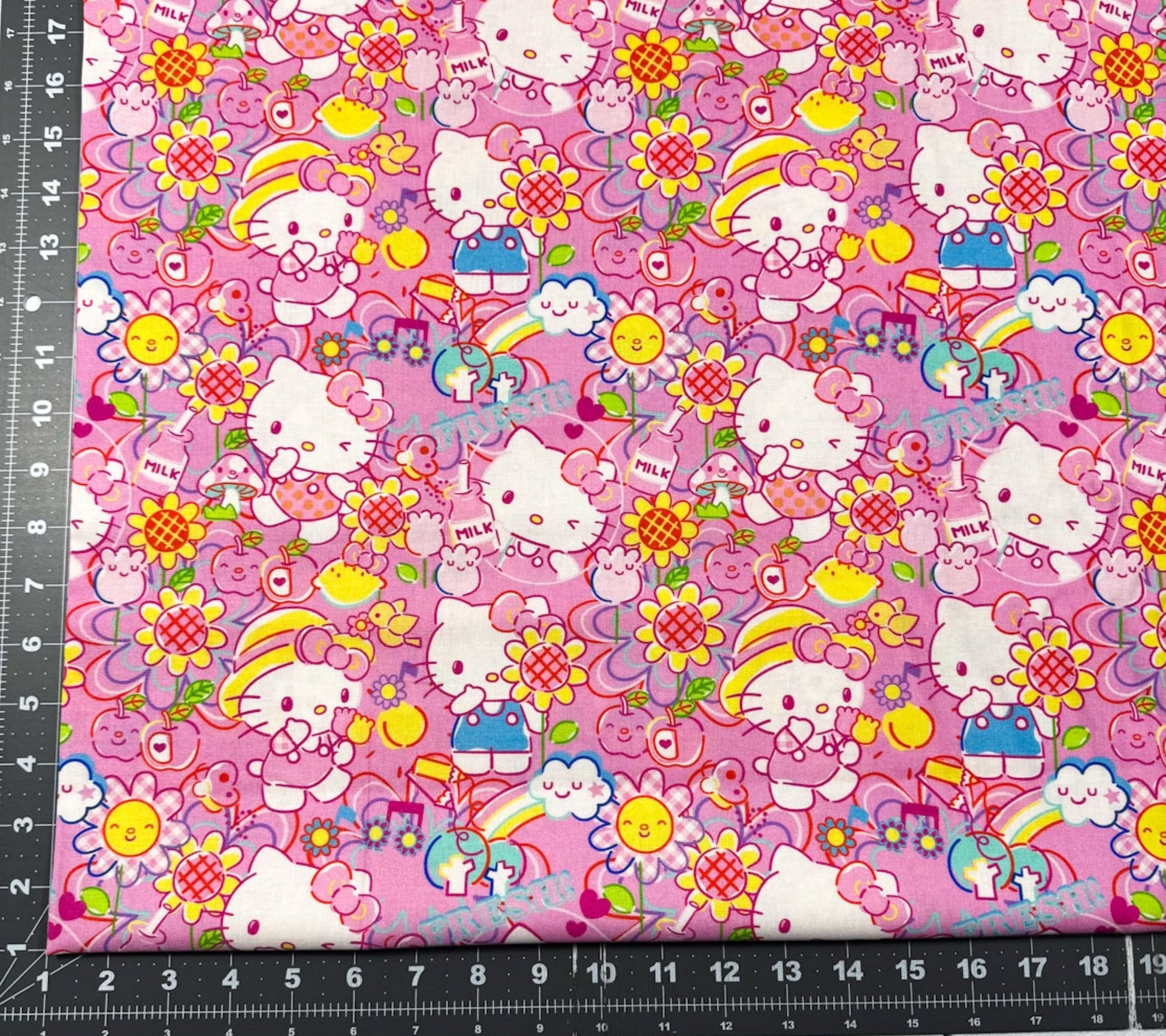 Garden Doodle Hello Kitty Fabric 77658 Sanrio - Mary Jo Fabrics