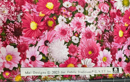 Garden Party Pink Floral Fabric - Mary Jo Fabrics