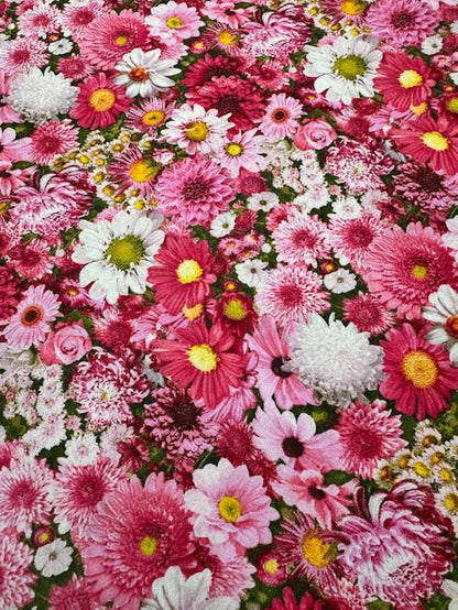 Garden Party Pink Floral Fabric - Mary Jo Fabrics