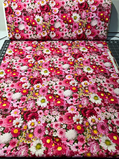Garden Party Pink Floral Fabric - Mary Jo Fabrics
