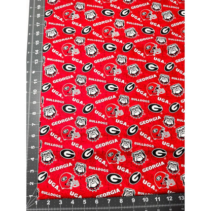 Georgia Bulldogs GA1178 NCAA College Cotton Fabric - Mary Jo Fabrics