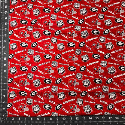 Georgia Bulldogs GA1178 NCAA College Cotton Fabric - Mary Jo Fabrics