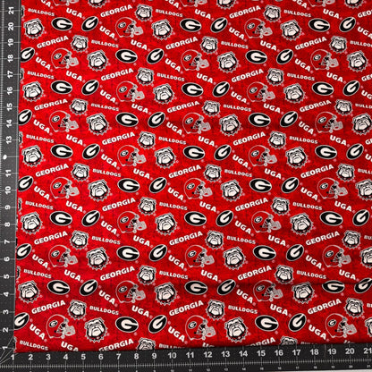Georgia Bulldogs GA1178 NCAA College Cotton Fabric - Mary Jo Fabrics