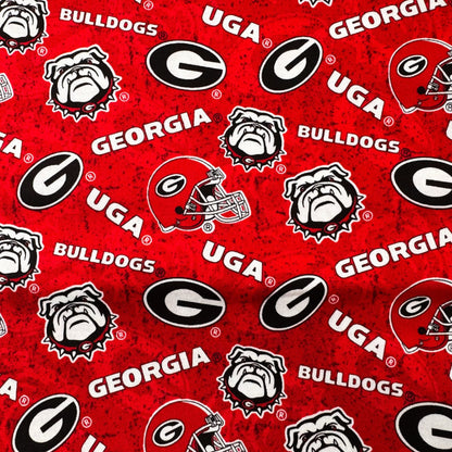 Georgia Bulldogs GA1178 NCAA College Cotton Fabric - Mary Jo Fabrics