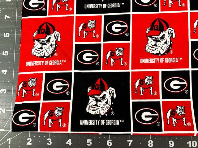 Georgia fabric GA020 UGA fabric Georgia Bulldogs cotton fabric - Mary Jo Fabrics