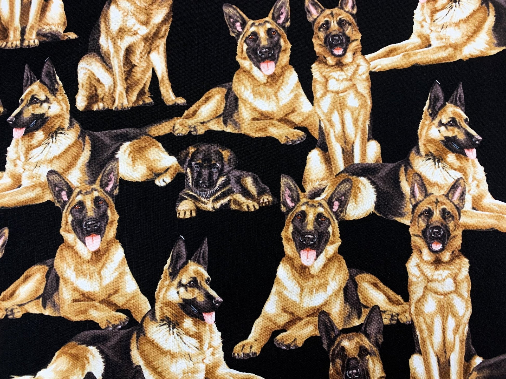 German Shepherd dog fabric C7364 German Shepherd cotton fabric - Mary Jo Fabrics